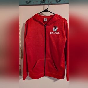 Rivalry Threads Red Bulldogs Zip-Up Hoodie